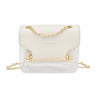 Fashion Women Brand Design Small Square Shoulder Bag Clear Transparent PU Composite Messenger Bags New Female Handbags