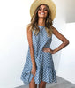 Sleeveless Dot Print Dress Women 2019 New Summer Casual Loose Dress Plus Size Cute Thin O Neck Mini Beach Dress Female Clothing