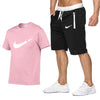 2019 new T Shirt+Shorts Sets Men Letter Printed Summer Suits Casual Tshirt Men Tracksuits Brand Clothing Tops Tees Set Male