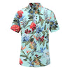 2019 New Summer Mens Short Sleeve Beach Hawaiian Shirts Cotton Casual Floral Shirts Regular Plus Size 3XL Mens clothing Fashion