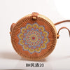 Woven Rattan Bag Round Straw Shoulder Bag Small Beach HandBags Women Summer Hollow Handmade Messenger Crossbody Bags