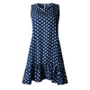 Sleeveless Dot Print Dress Women 2019 New Summer Casual Loose Dress Plus Size Cute Thin O Neck Mini Beach Dress Female Clothing