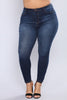 Women Plus Size Stretch Denim Skinny Jeans Pants High Waist Trousers Jeans