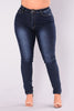 Women Plus Size Stretch Denim Skinny Jeans Pants High Waist Trousers Jeans