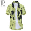 Mens Hawaiian Shirt Male Casual camisa masculina  Printed Beach Shirts Short Sleeve brand clothing Free Shipping Asian Size 5XL