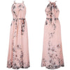 Plus Size S-6XL 2018 Summer New Women's Long Dresses Beach Floral Print Boho Maxi Dress With Sashes Women Clothing D86001L