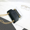 Fashion Women Brand Design Small Square Shoulder Bag Clear Transparent PU Composite Messenger Bags New Female Handbags