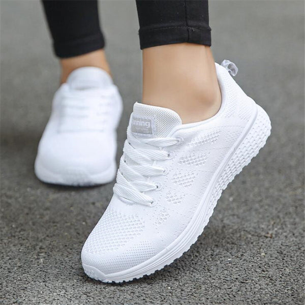 QIAOJINGREN Woman casual shoes Breathable 2018 Sneakers Women New Arrivals Fashion mesh sneakers shoes women size 35-44