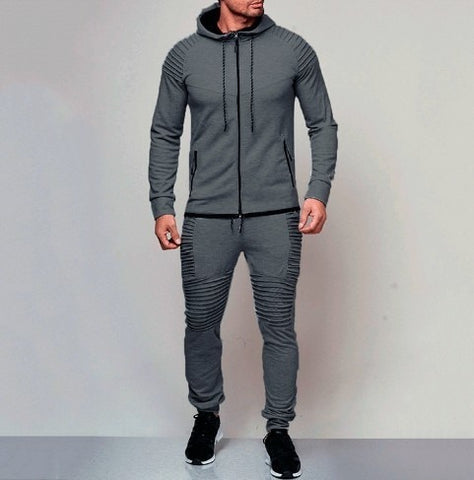 Tracksuit men sport suit running gym clothing casual hoodies tracksuit set men zipper sweatshirt+pant jogger suit chandal hombre