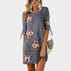 Female Floral Print Short Casual Dress 2019 Sundress Fashion Half Sleeve Straight Big  Size Dress Plus Size Women Clothing 5XL