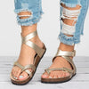 Basic Women Sandals 2019 New Women Summer Sandals Plus Size 43 Leather Flat Sandals Female Flip Flop Casual Beach Shoes Ladies