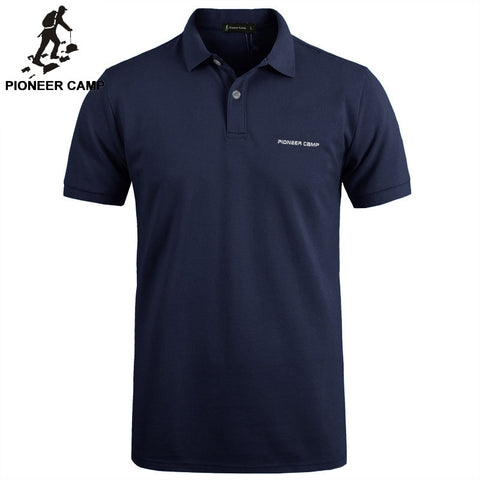 Pioneer Camp Brand Clothing Men Polo Shirt Men Business Casual Solid Male Polo Shirt Short Sleeve High Quality Pure Cotton