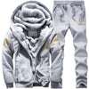 Tracksuit Men Sporting Fleece Thick Hooded Brand-Clothing Casual Track Suit Men Jacket+Pant Warm Fur Inside Winter Sweatshirt