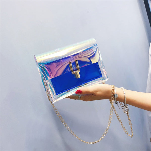 Crossbody Bags for Women 2019 Laser Transparent Bags Fashion Women Korean Style Shoulder Bag Messenger PVC Waterproof Beach Bag