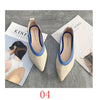 New Women's Casual flats bailarinas luxury Brand Shallow Mouth Pointed Ballet Female Boat Shoes wool Knitted Maternity loafers