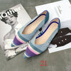 New Women's Casual flats bailarinas luxury Brand Shallow Mouth Pointed Ballet Female Boat Shoes wool Knitted Maternity loafers