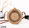 Woven Rattan Bag Round Straw Shoulder Bag Small Beach HandBags Women Summer Hollow Handmade Messenger Crossbody Bags