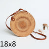 Woven Rattan Bag Round Straw Shoulder Bag Small Beach HandBags Women Summer Hollow Handmade Messenger Crossbody Bags