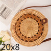 Woven Rattan Bag Round Straw Shoulder Bag Small Beach HandBags Women Summer Hollow Handmade Messenger Crossbody Bags